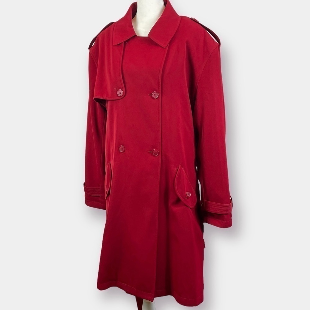 Preston & York Red Trench Pea Coat Size 16
